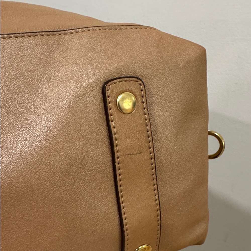 Coach Bag Ashley Large Tan Metallic Leather Satchel - Picture 17 of 17